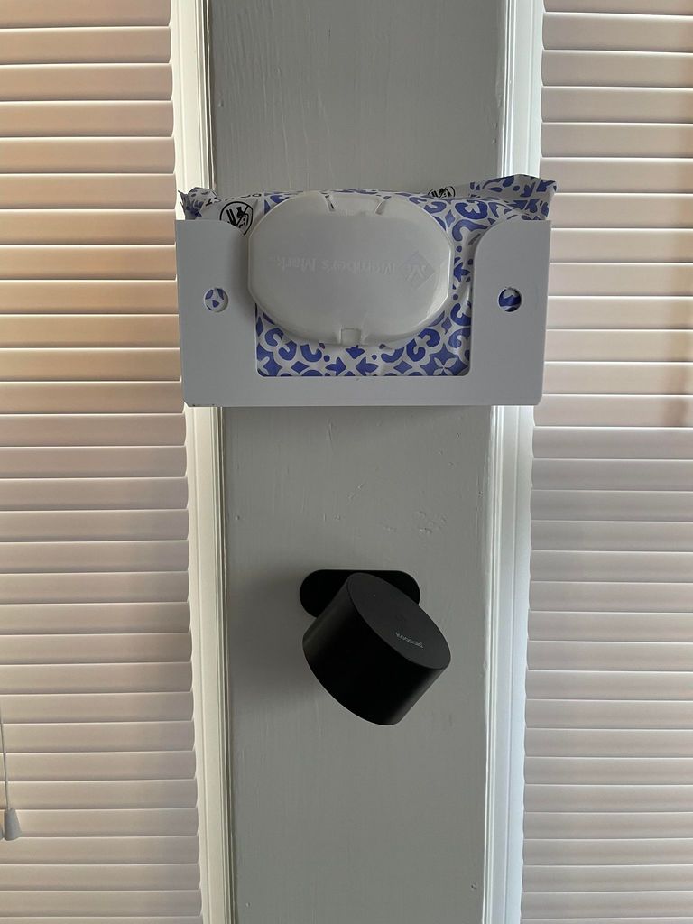 Wall mount baby wipe holder