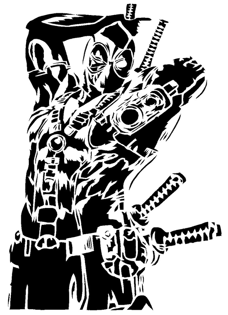 Deadpool stencil 26
