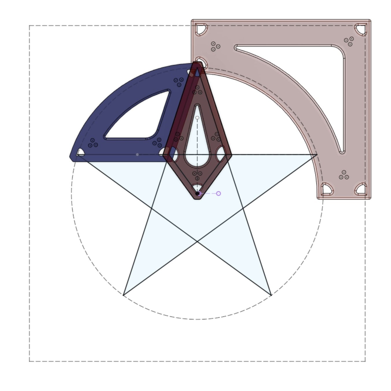 Five Point Star Quilting Template