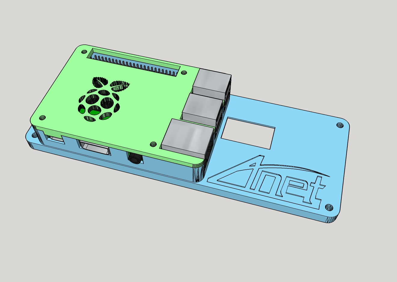 Anet A8 LCD Backplate | Raspberry Pi | Case