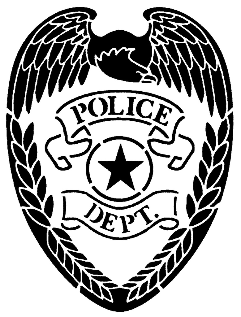Police Badge stencil