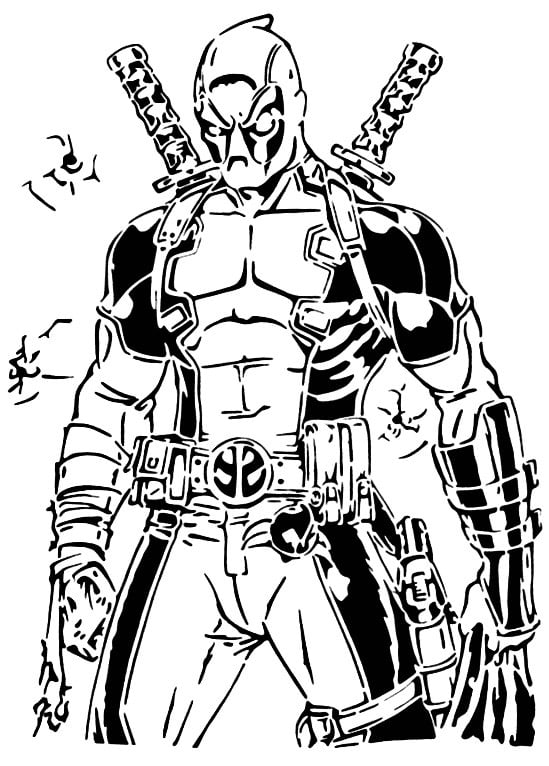 Deadpool stencil 18