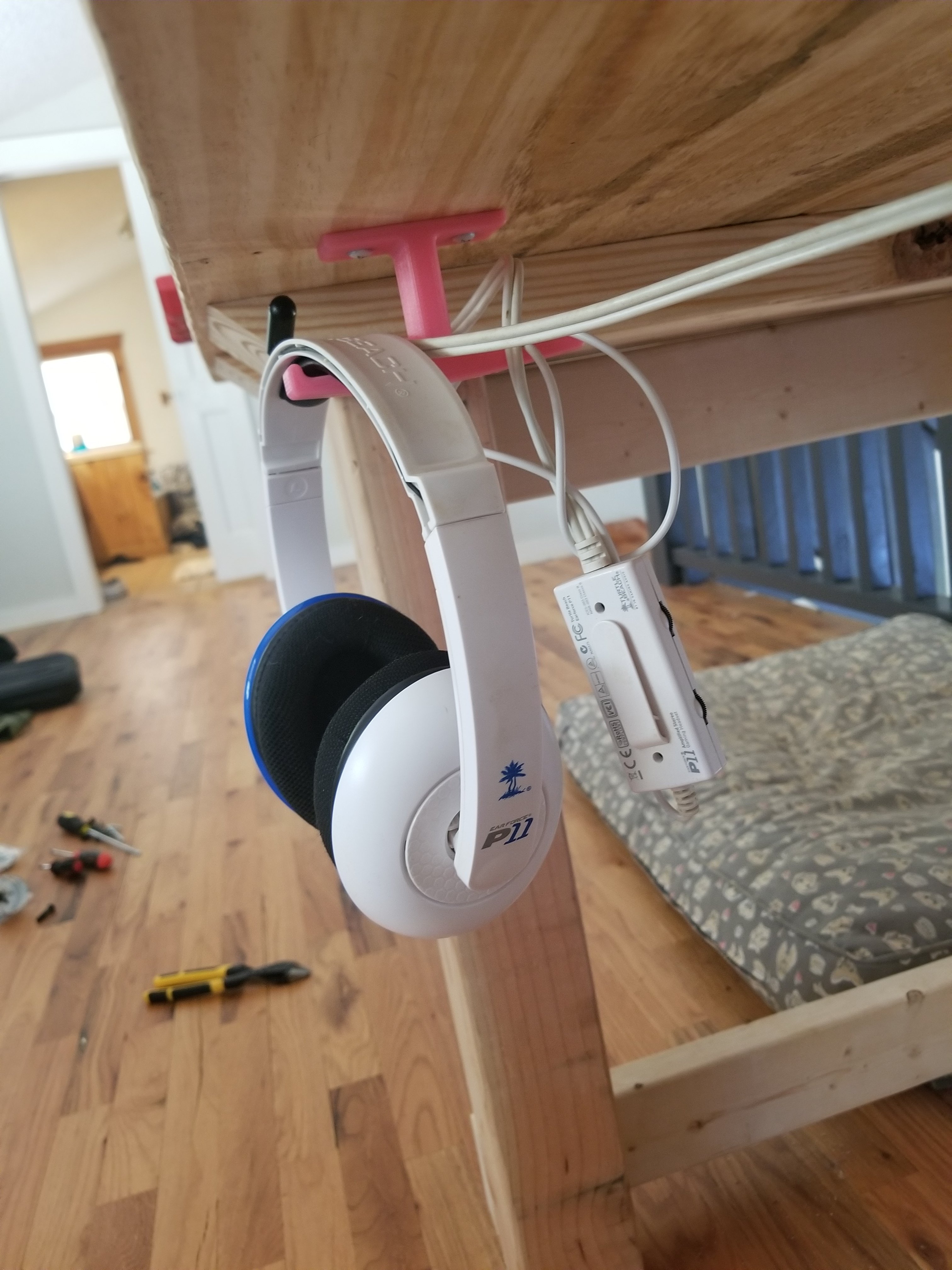 Headphone Hook Desk Mount Double Hanger By Miggzybear