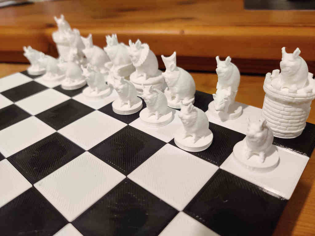 Pig themed Chess pieces