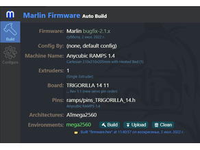 Marlin 2.1.*-bugfix firmware for AnyCubic i3 Mega/Mega  S with ТМС2208/2225+DRV8825E0+BMG+MBL.