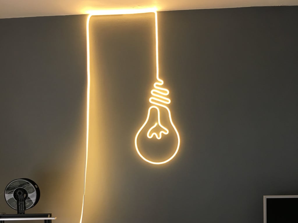Neon Light Bulb Sign