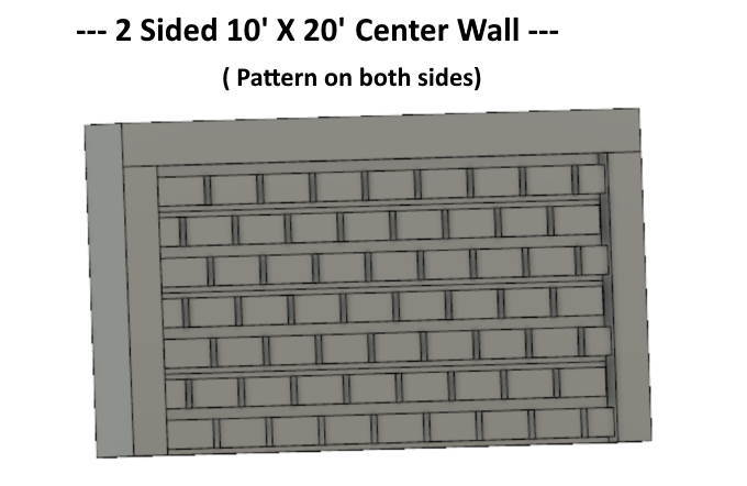 N Scale - Double Sided 10 Foot X 20 Foot Stone Wall Sections