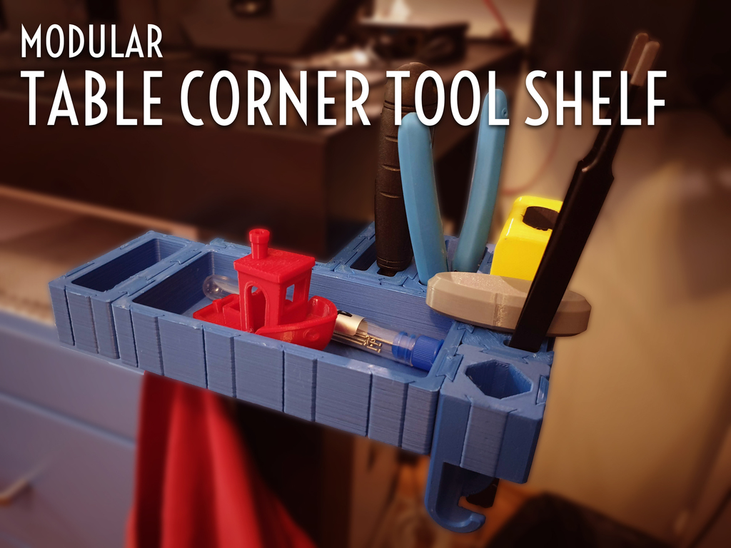 Modular Table Corner Tool Shelf