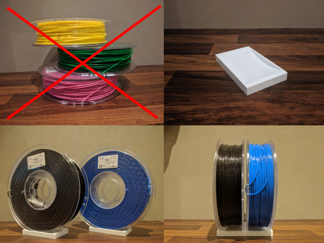 Filament Spool Upright Shelf Storage Block