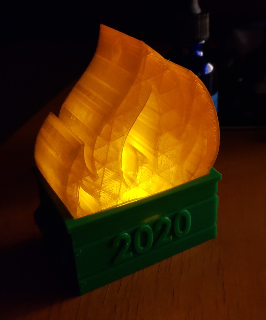 Lighted 2020 Dumpster Ornament