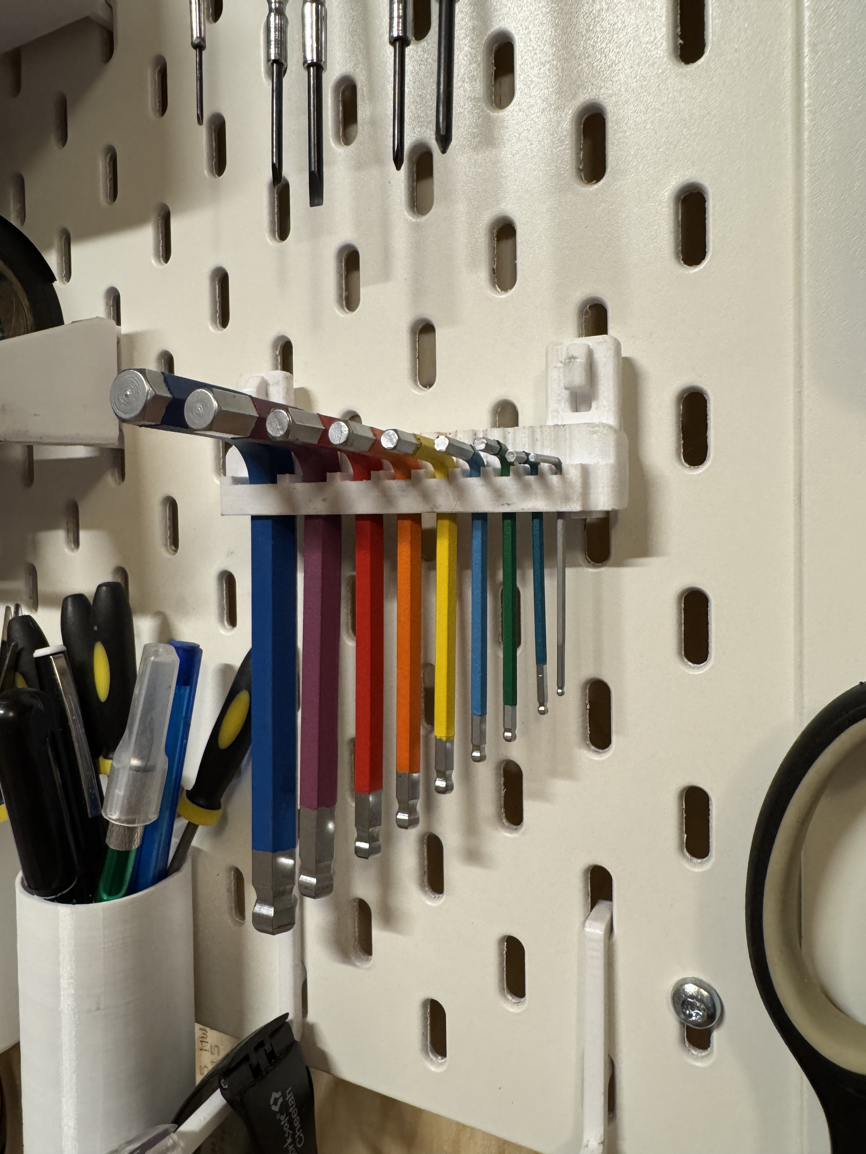 Hex key holder for Skadis, simplified version