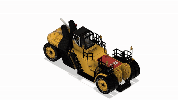 Miniatura 8 do modelo 3D Yellow Reach Stacker (Basic)