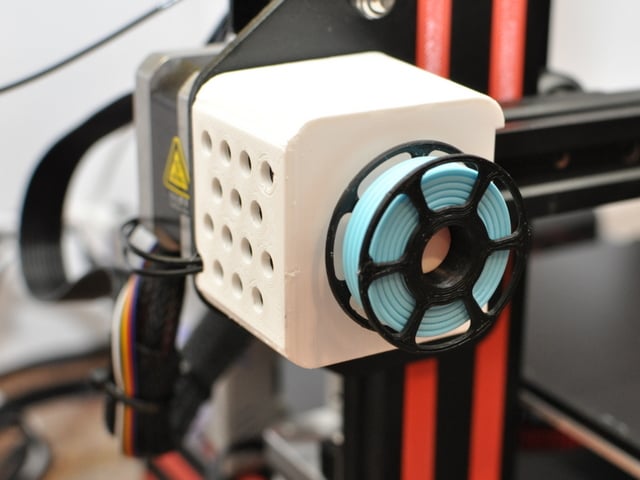 Ender 3 x-axis cover with floating mini spool (auto leveler friendly)