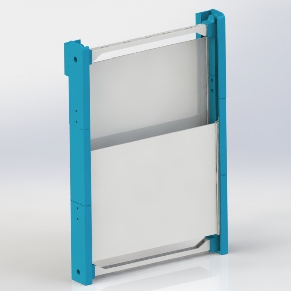 Mini Vertical Sliding Board - Wall Mounted (Two A4 size whiteboard)