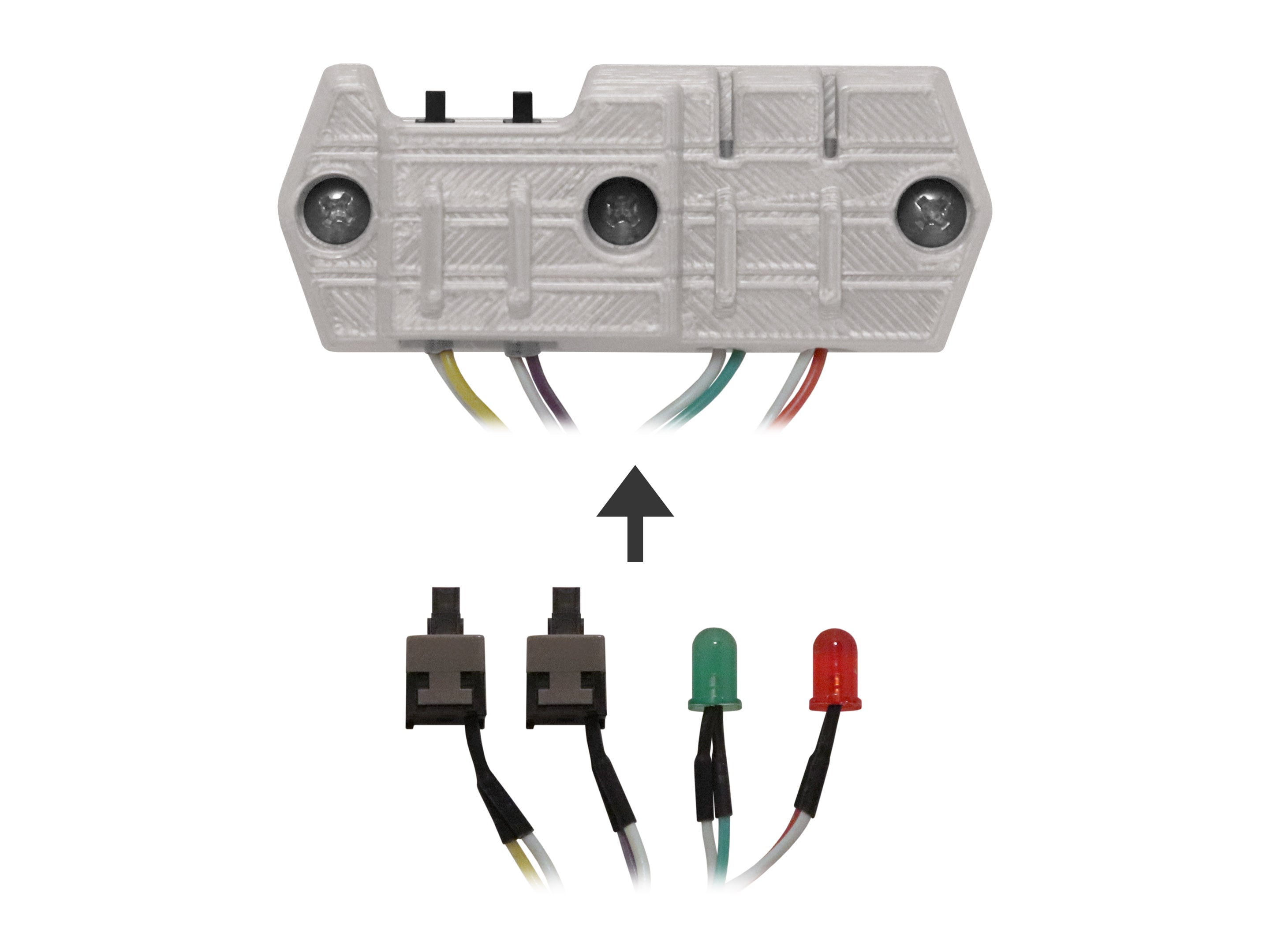 Power Switch and LEDs for PC Mount