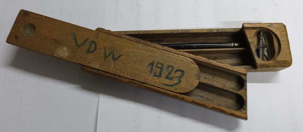 Antique wooden pen holder