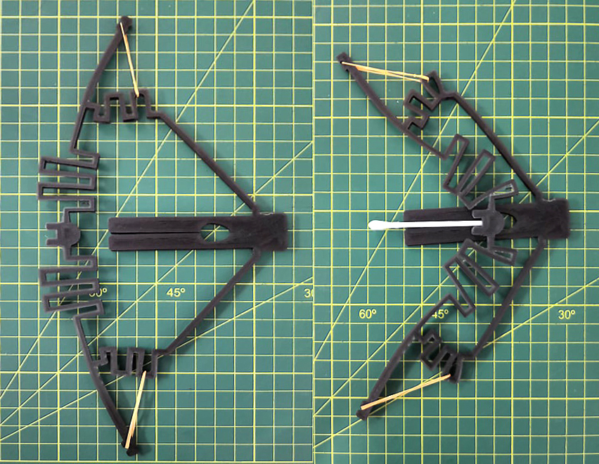 One-piece mini crossbow