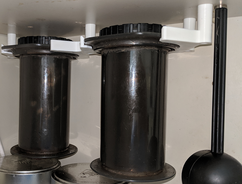 Aeropress Under-shelf storage bracket