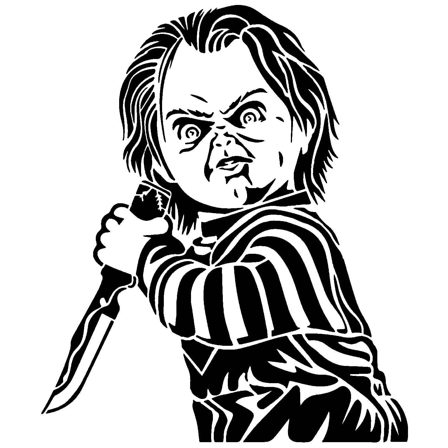 Chucky stencil 3 3D model