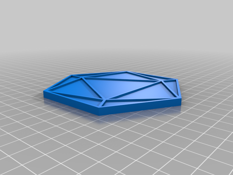 Hexagonal d20 Coaster w/ Optional D&D Logo and Holder