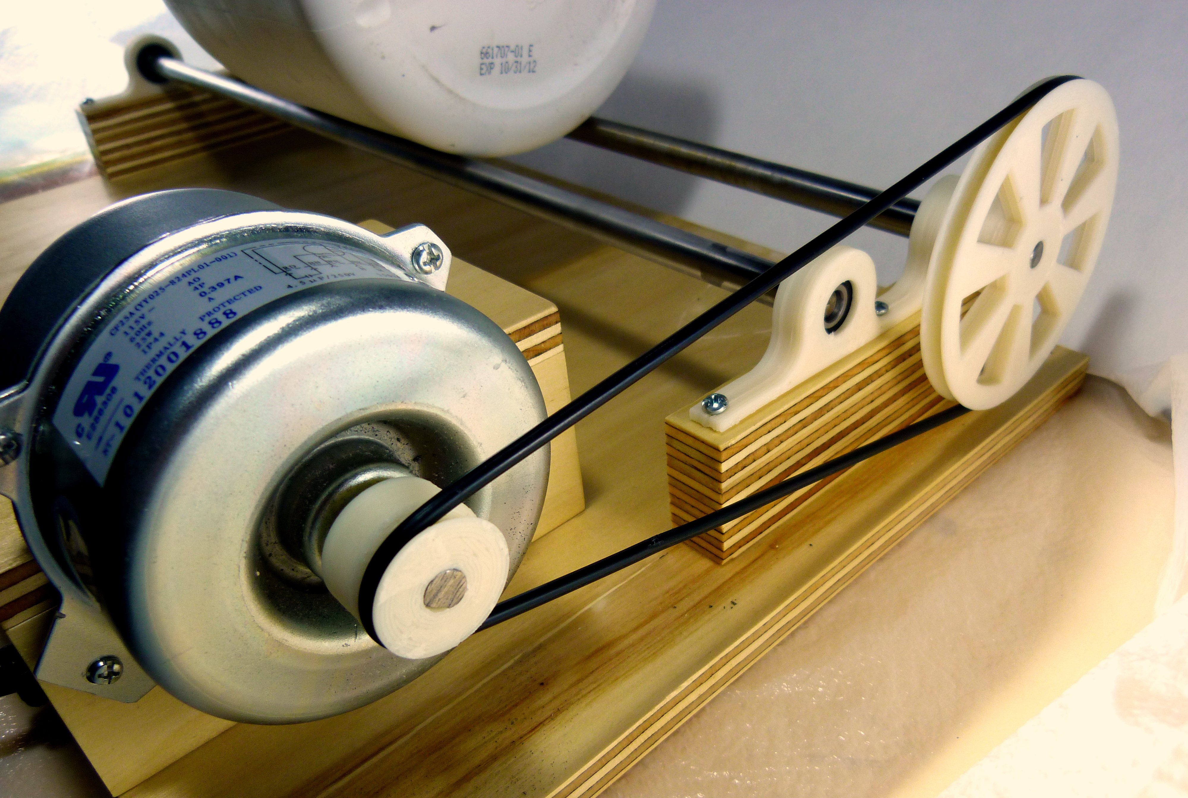 Rock Tumbler using an old fan motor