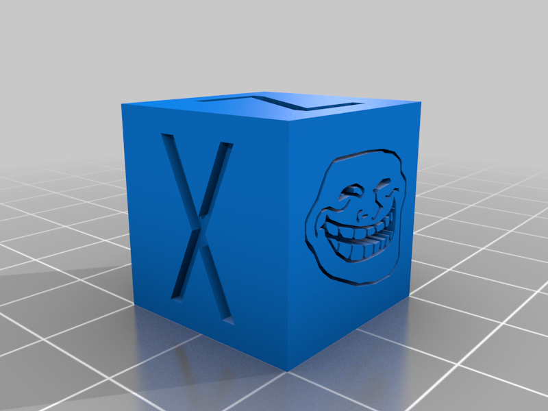 Calibration Cube XYZ Troll Face Edition