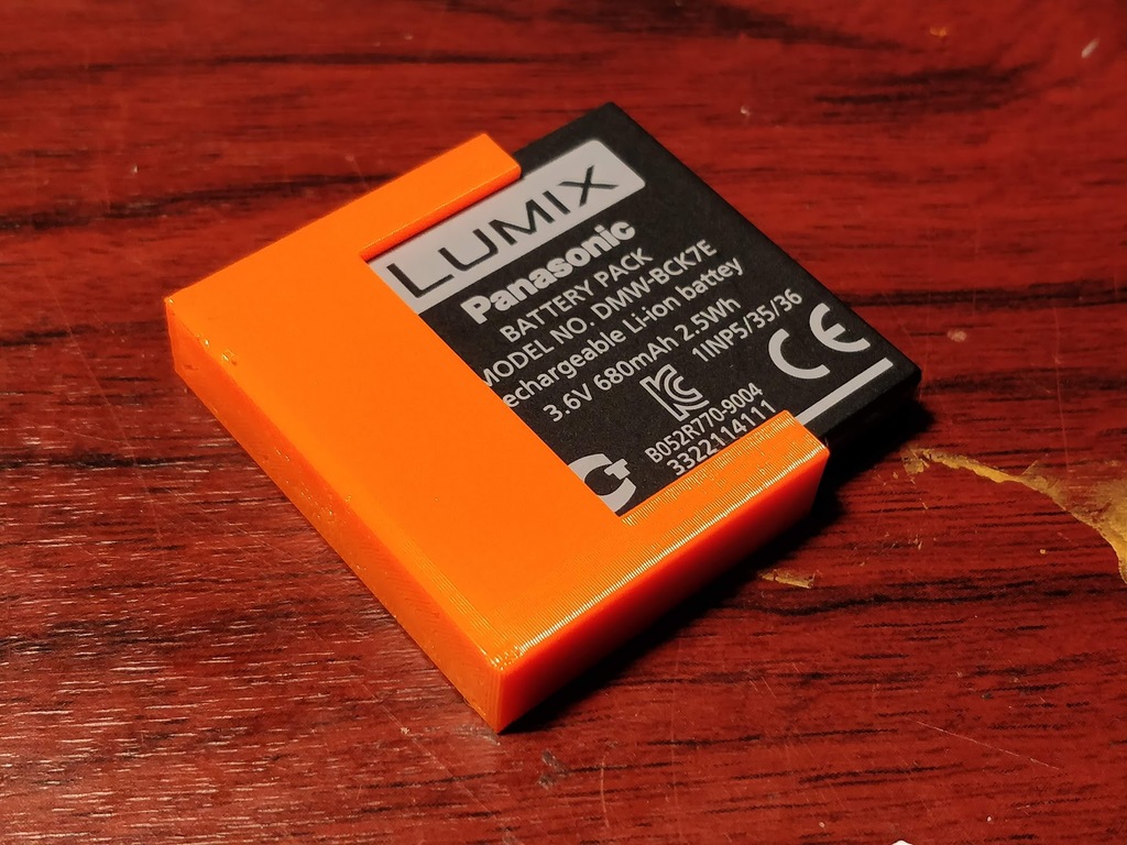 Battery holder for Panasonic DMW-BCK7E camera battery