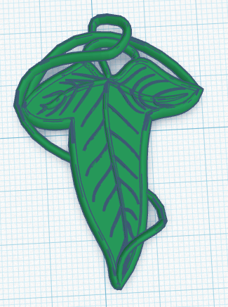 Lotr Lothlorien leaf pin/brooch