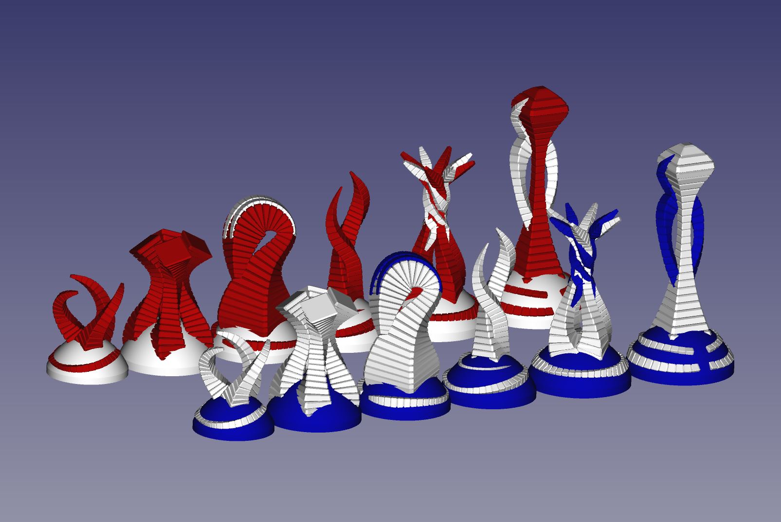 Multicolor Alien Life Chess Set