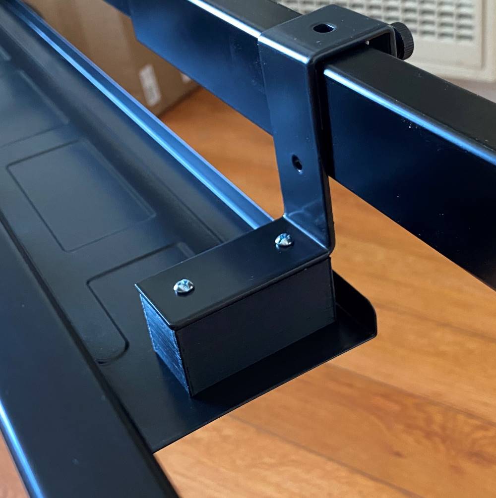 Spacer for Monoprice Workstream cable management tray