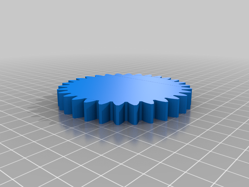 Parametric Involute Spur Gears - by GregFrost - modified to add fillets at the base of the teeth