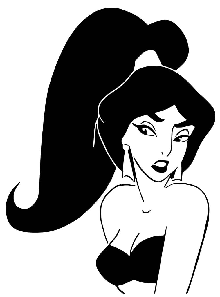 Princess Jasmine stencil 5