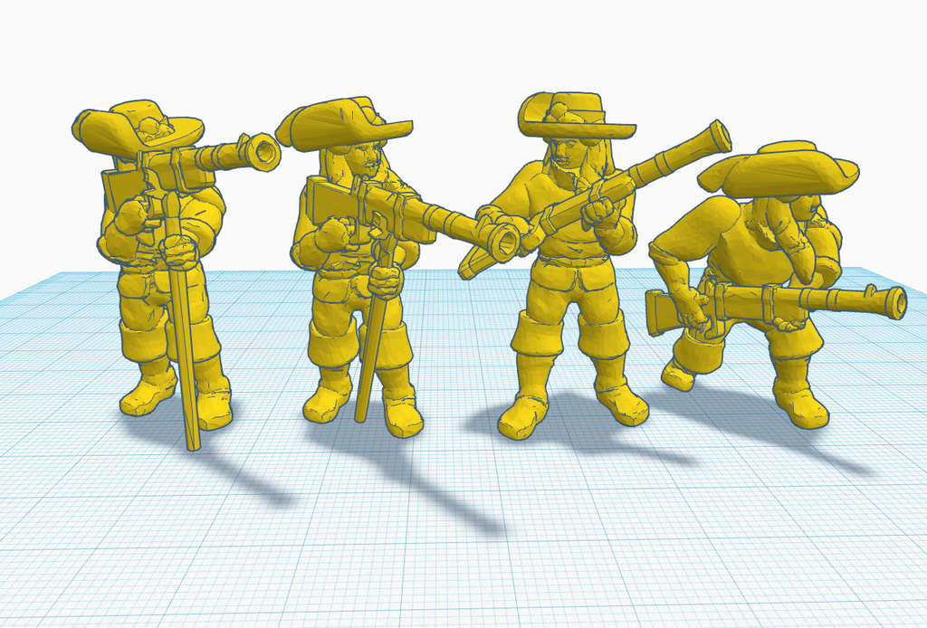 Heroscape: Musketeer 2 (All Poses)