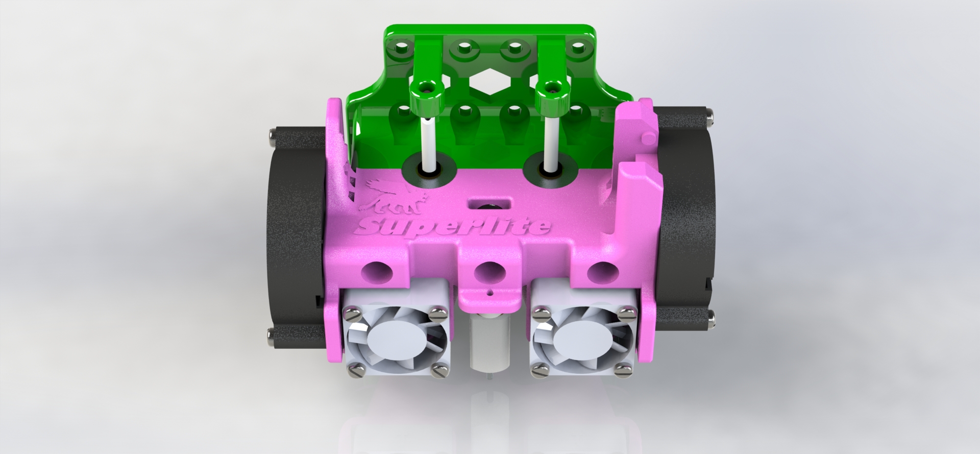 Superlite! Lightweight BL Touch Dual Bowden Extruder Lion Mount for Anet A8 & Prusa i3! *With 60mm Fan Adapter!*