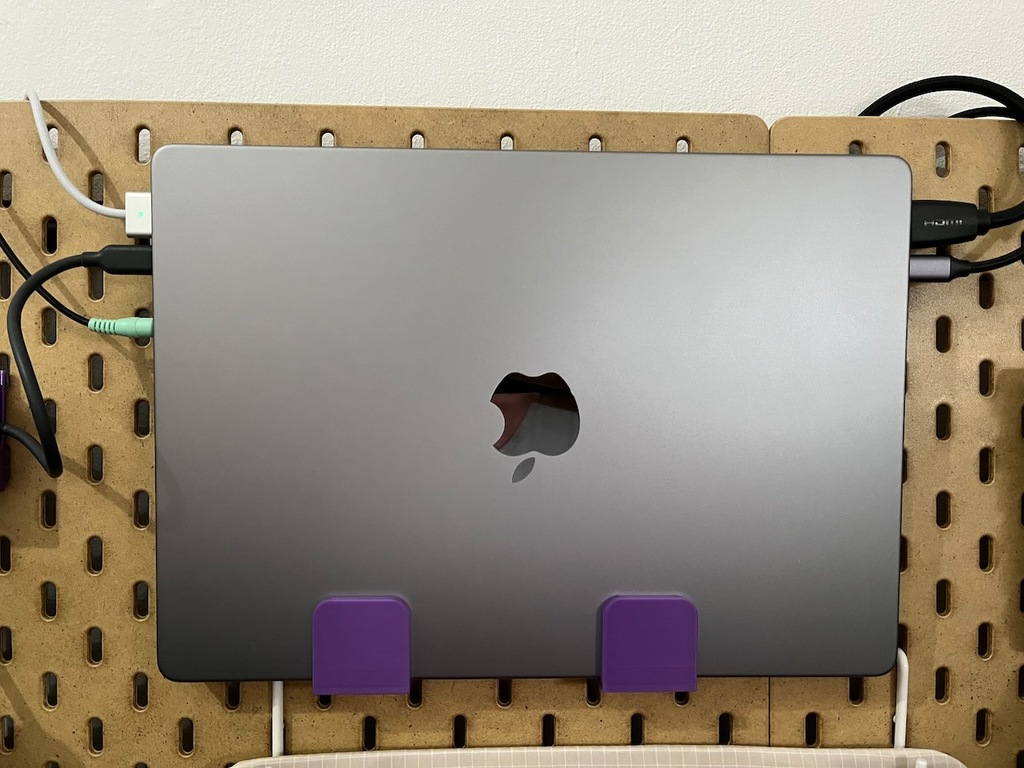 Ikea Skadis Laptop holder (Designed for 14 inch Macbook Pro) 3D model