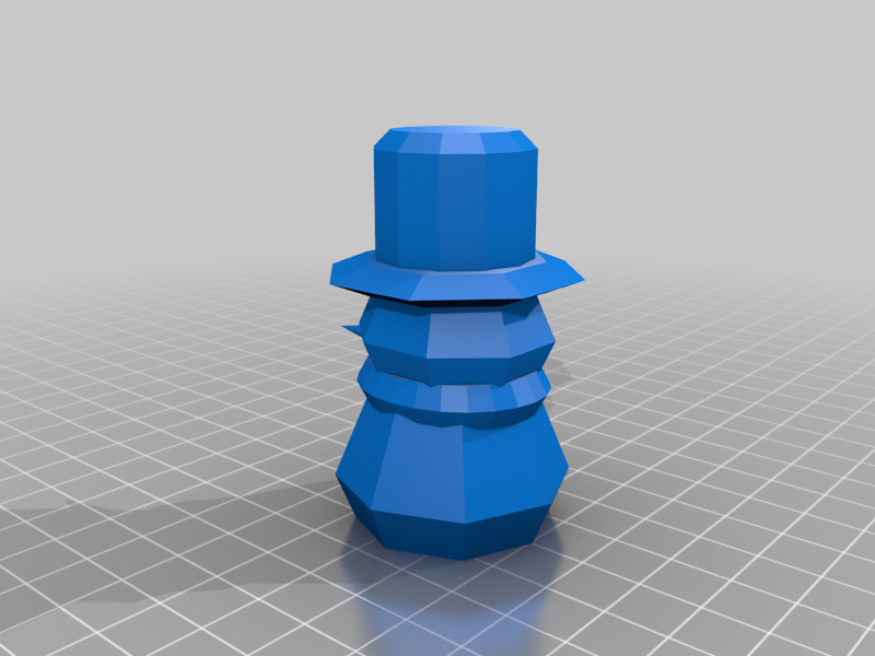 Low-Poly Snowman