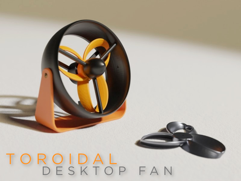 Toroidal Blade Desktop USB Fan