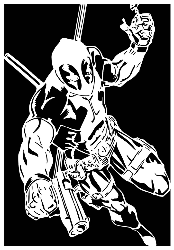 Deadpool stencil 21