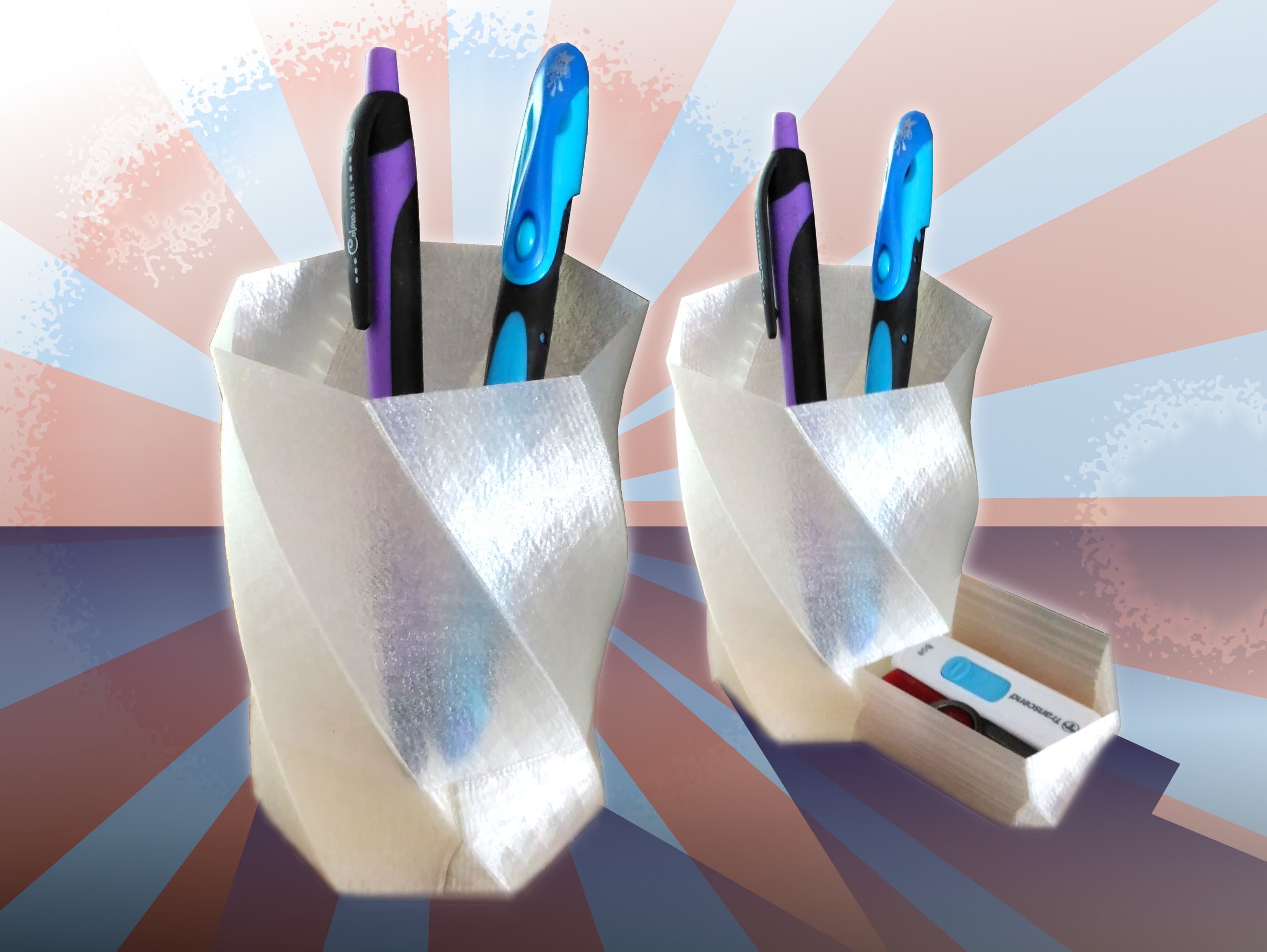 Pen Cup Holder with a Drawer Twist