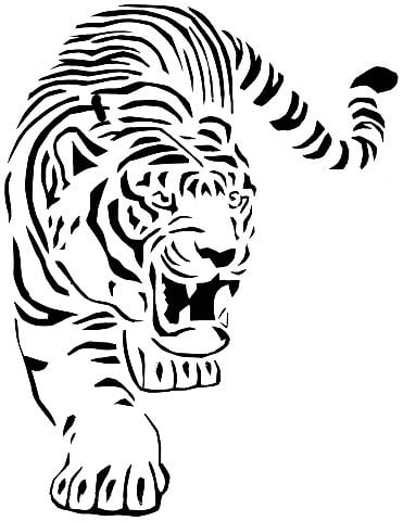 Tiger stencil 2