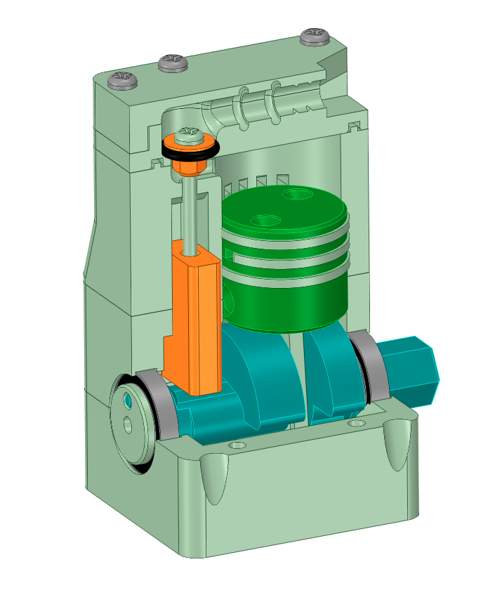 Air Pressure Engine (Pneumatic) - 1 cylinder - 5.3 ccm