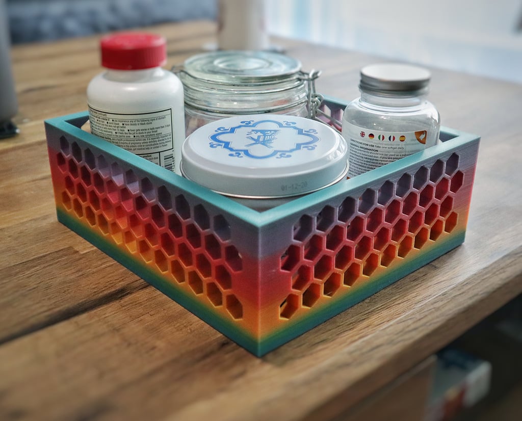 Honeycomb Box Tray Table Organizer!