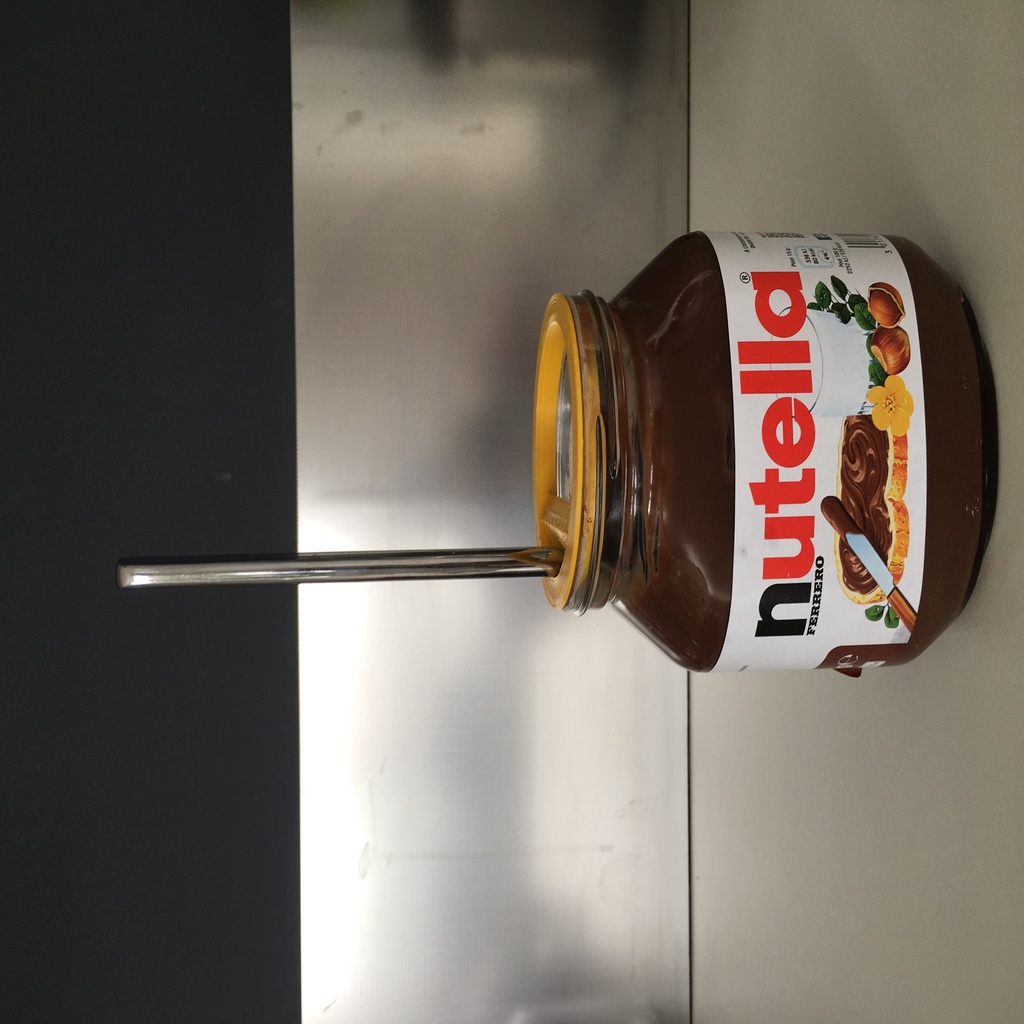 knife holder for nutella pot 750g