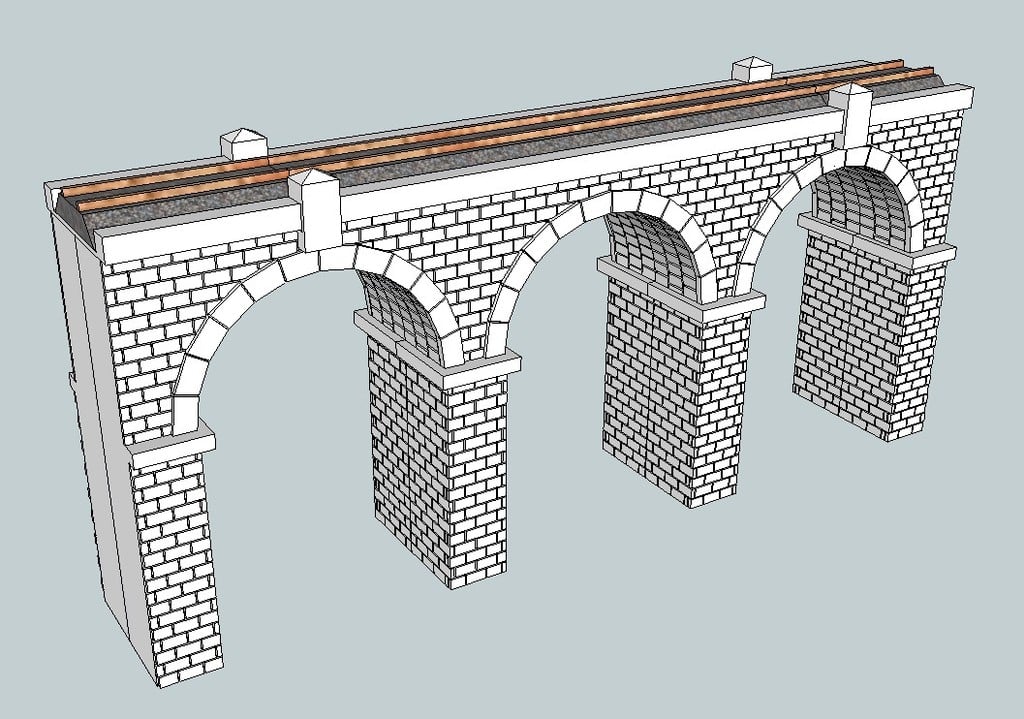 HO Scale Arched Stone Bridge