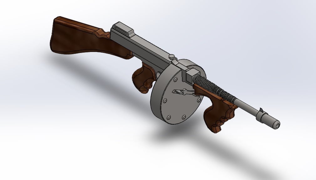 1/18 scale Thompson Machine Gun