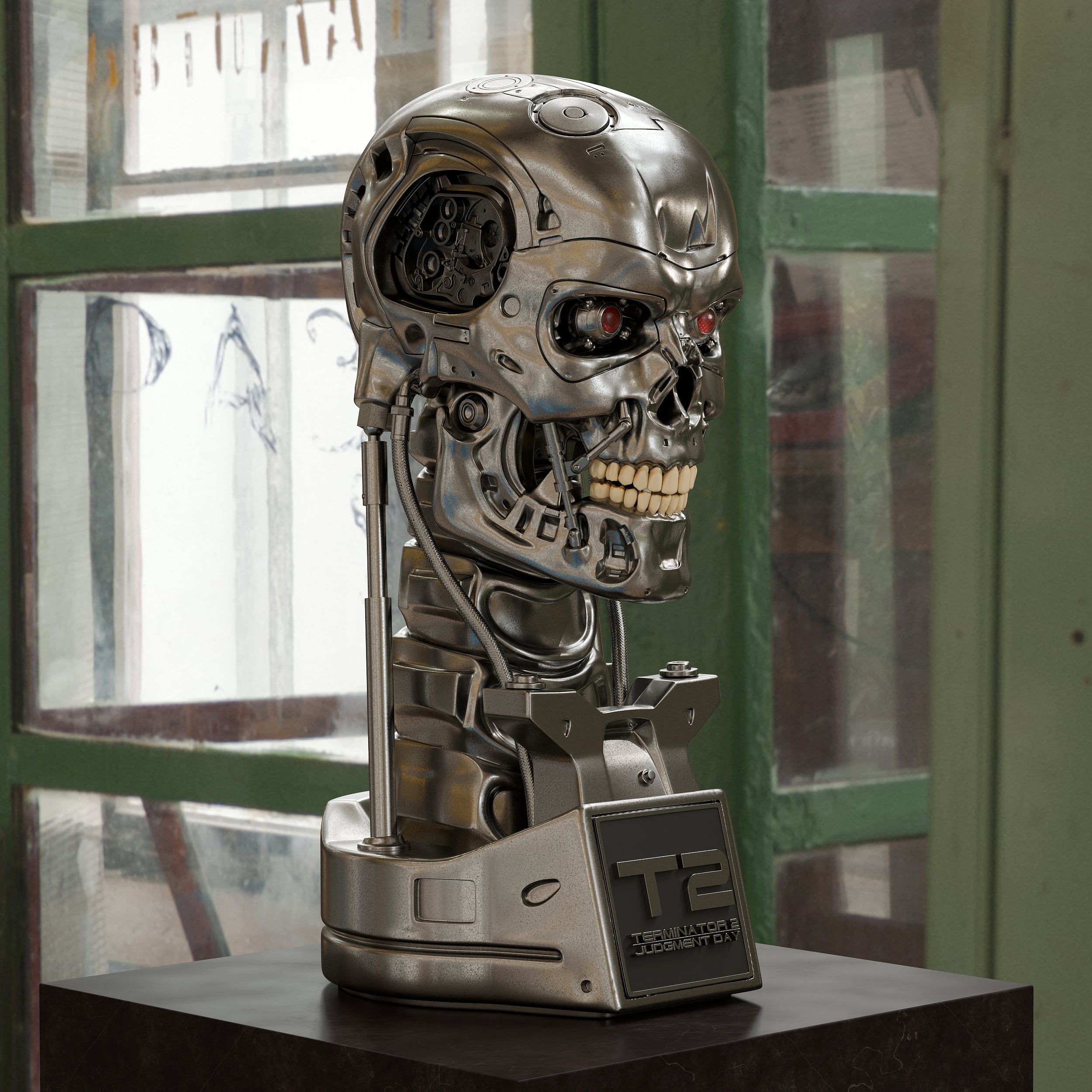 Terminator 2 Judgement Day T-800 Endo Skull bust  1/1 scale