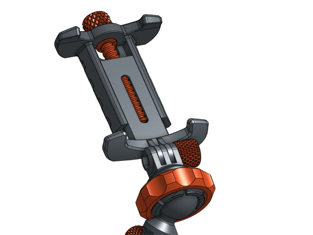 Printable phone holder for modular mounting system