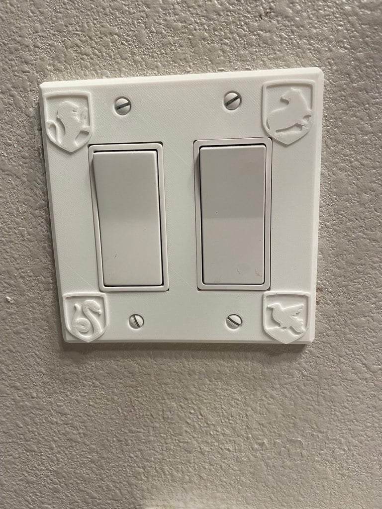 Harry Potter Houses Double Light Switch Cover