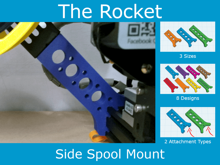 The Rocket - Side Spool Mount - Creality / Ender 3 (Pro/V2)
