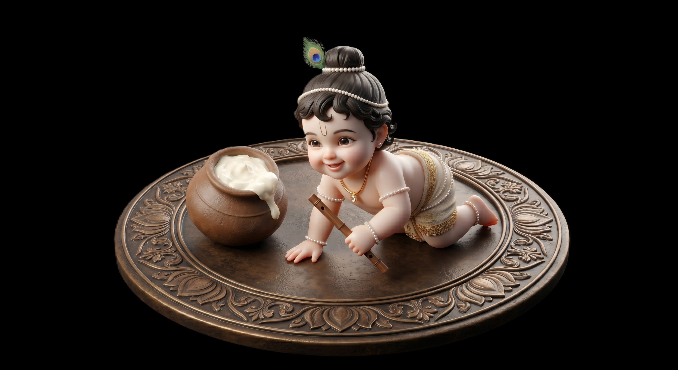 Little Krishna (Bal Gopal) - Divine Butter Thief